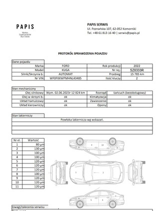 Ford Kuga cena 139800 przebieg: 16000, rok produkcji 2022 z Poznań małe 466